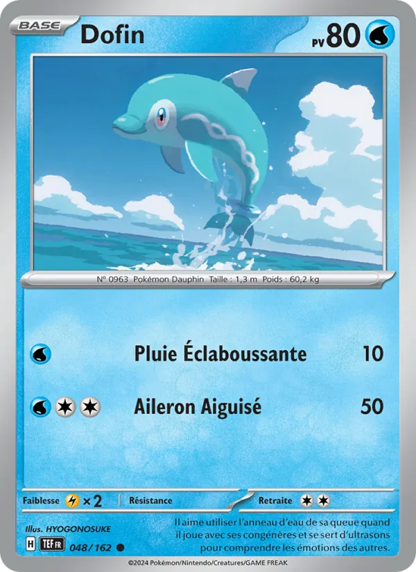 Carte Pokémon Dofin 048/162 de l'extension Forces Temporelles