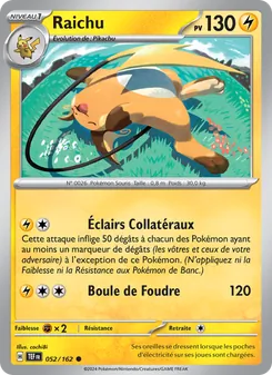 Carte Pokémon Raichu 052