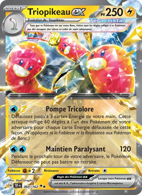 Carte Pokémon Triopikeau-ex 060/162 de l'extension Forces Temporelles