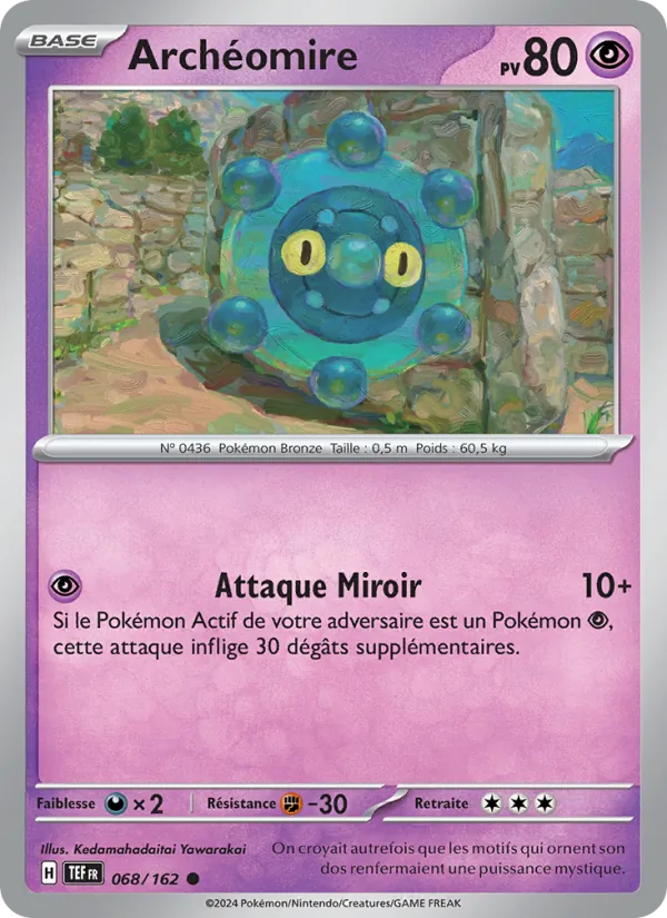 Carte Pokémon Archéomire 068/162 de l'extension Forces Temporelles