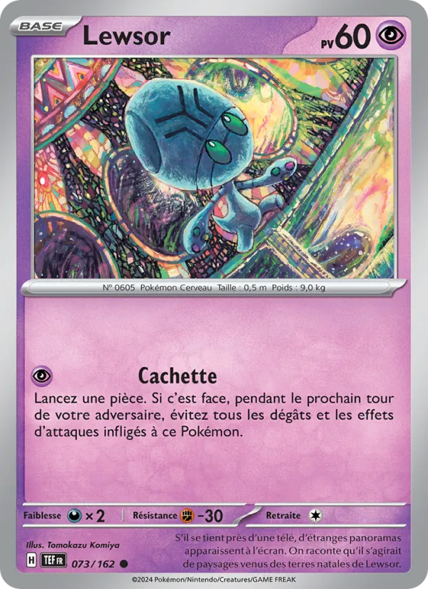 Carte Pokémon Lewsor 073/162 de l'extension Forces Temporelles
