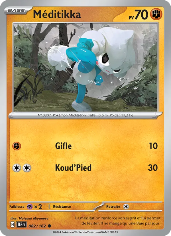 Carte Pokémon Méditikka 082/162 de l'extension Forces Temporelles