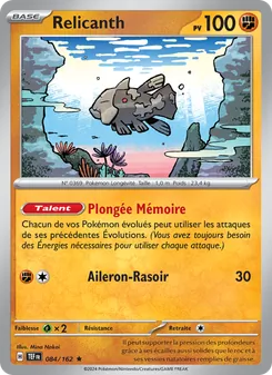 Carte Pokémon Relicanth 084