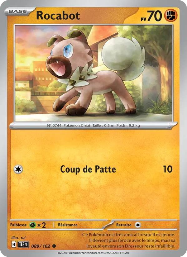 Carte Pokémon Rocabot 089/162 de l'extension Forces Temporelles