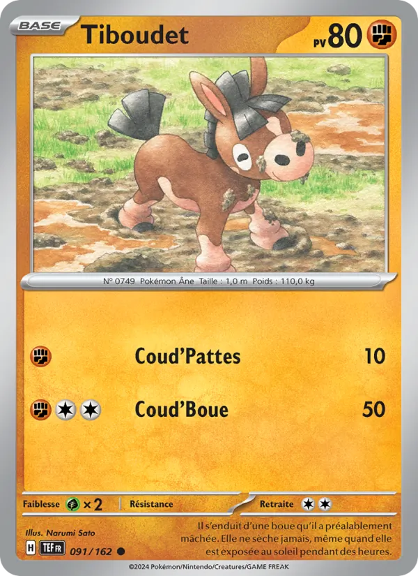 Carte Pokémon Tiboudet 091/162 de l'extension Forces Temporelles