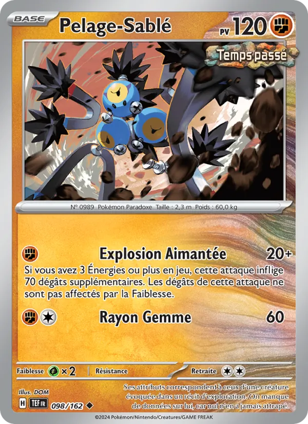 Carte Pokémon Pelage-Sablé 098/162 de l'extension Forces Temporelles