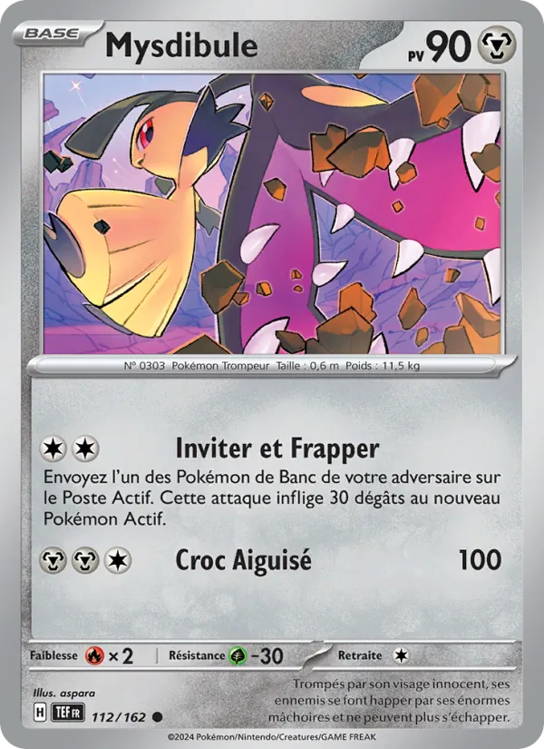Carte Pokémon Mysdibule 112/162 de l'extension Forces Temporelles