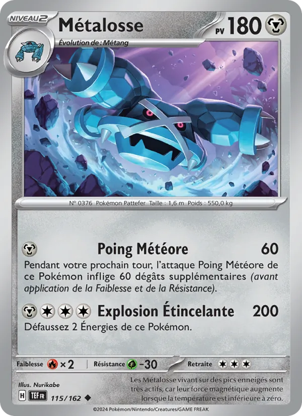 Carte Pokémon Métalosse 115/162 de l'extension Forces Temporelles
