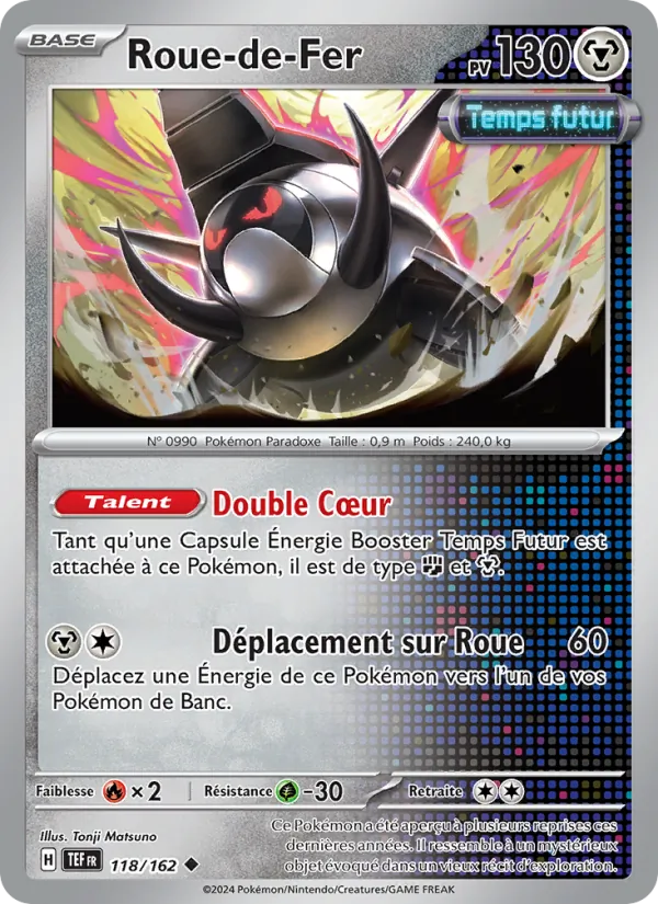 Carte Pokémon Roue-de-Fer 118/162 de l'extension Forces Temporelles
