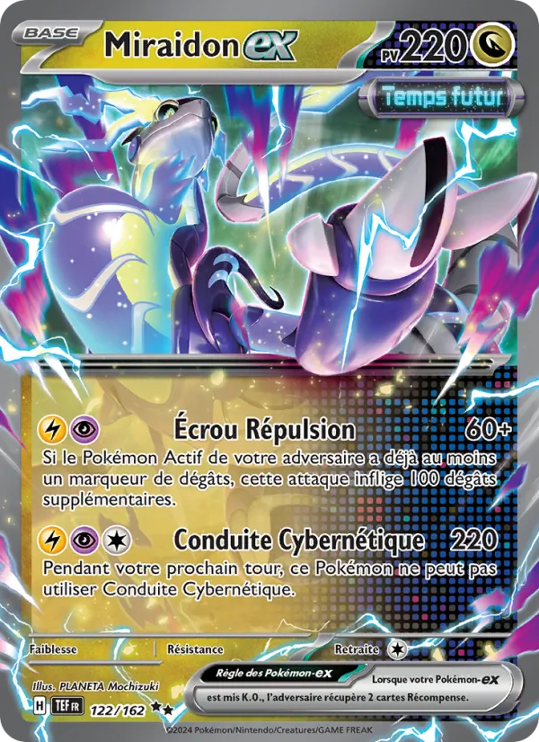 Carte Pokémon Miraidon-ex 122/162 de l'extension Forces Temporelles