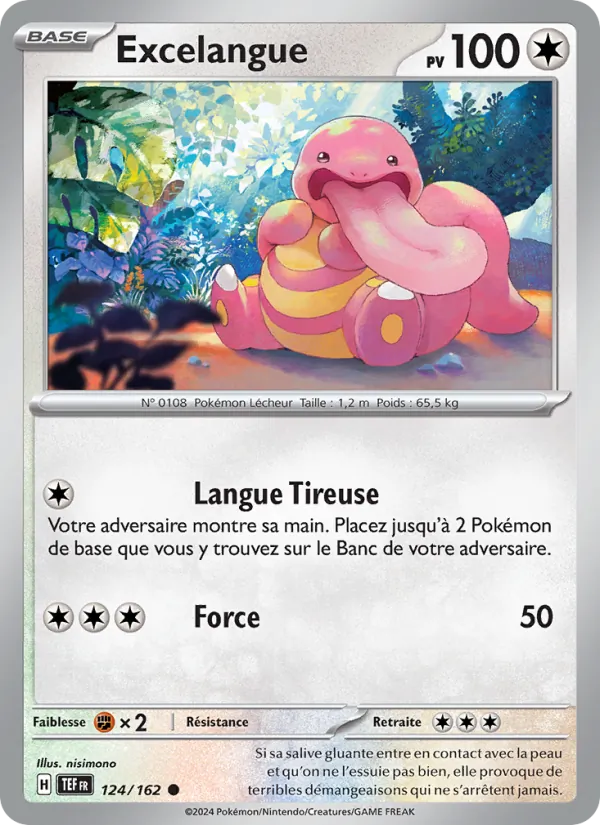Carte Pokémon Excelangue 124/162 de l'extension Forces Temporelles