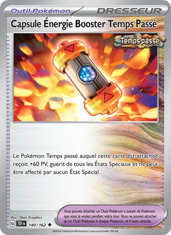 Carte Pokémon Capsule Énergie Booster Temps Passé 140/162 de l'extension Forces Temporelles