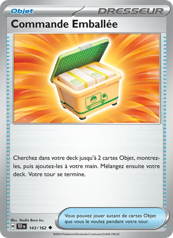 Carte Pokémon Commande Emballée 143/162 de l'extension Forces Temporelles