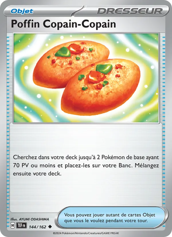 Carte Pokémon Poffin Copain-Copain 144/162 de l'extension Forces Temporelles