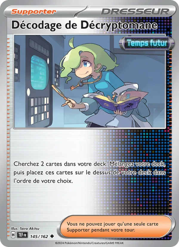 Carte Pokémon Décodage de Décryptomane 145/162 de l'extension Forces Temporelles