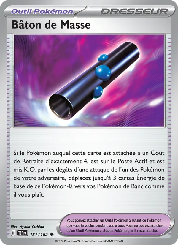 Carte Pokémon Bâton de Masse 151/162 de l'extension Forces Temporelles