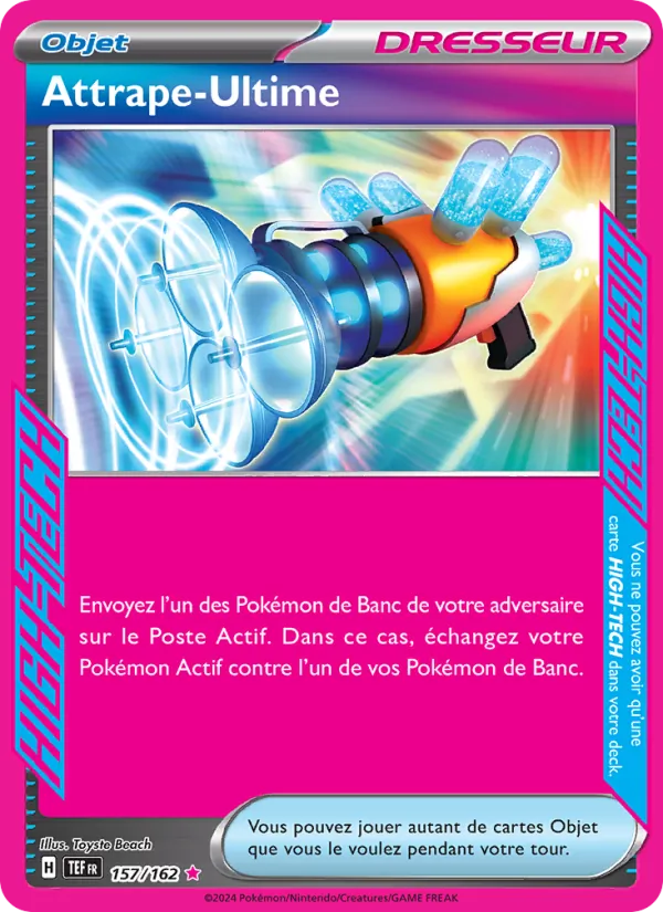 Carte Pokémon Attrape-Ultime 157/162 de l'extension Forces Temporelles