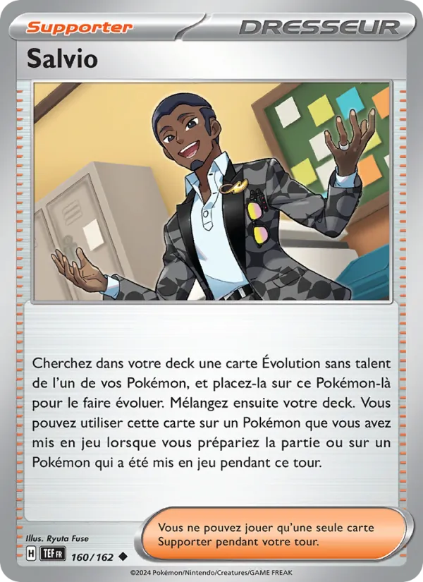 Carte Pokémon Salvio 160/162 de l'extension Forces Temporelles