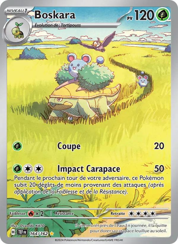 Carte Pokémon Boskara 164/162 de l'extension Forces Temporelles
