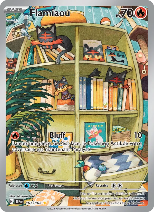Carte Pokémon Flamiaou 167/162 de l'extension Forces Temporelles