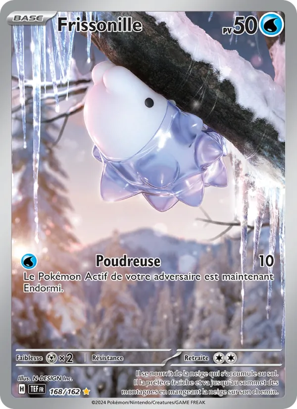 Carte Pokémon Frissonille 168/162 de l'extension Forces Temporelles