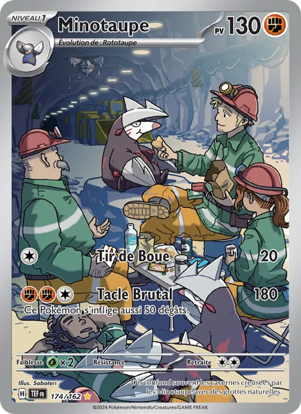 Carte Pokémon Minotaupe 174/162 de l'extension Forces Temporelles