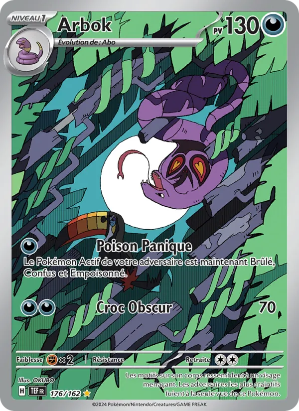 Carte Pokémon Arbok 176/162 de l'extension Forces Temporelles