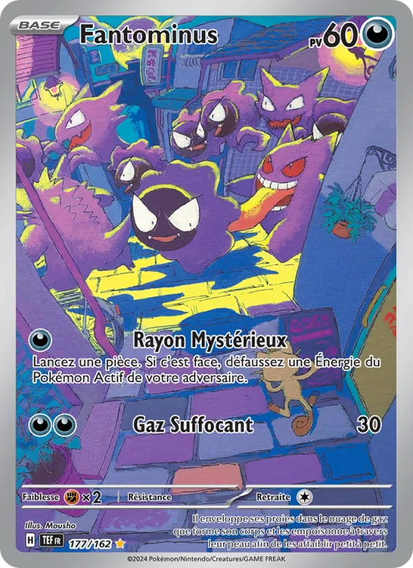 Carte Pokémon Fantominus 177/162 de l'extension Forces Temporelles