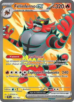 Carte Pokémon Félinferno-ex 187