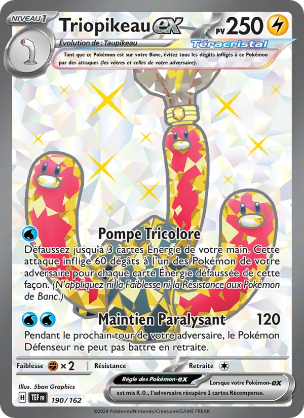 Carte Pokémon Triopikeau-ex 190/162 de l'extension Forces Temporelles