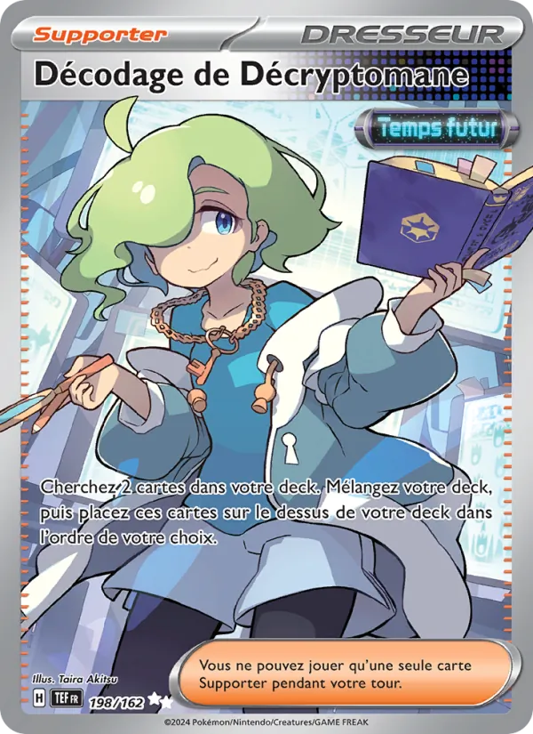 Carte Pokémon Décodage de Décryptomane 198/162 de l'extension Forces Temporelles