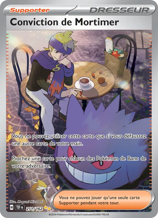 Carte Pokémon Conviction de Mortimer 211/162 de l'extension Forces Temporelles