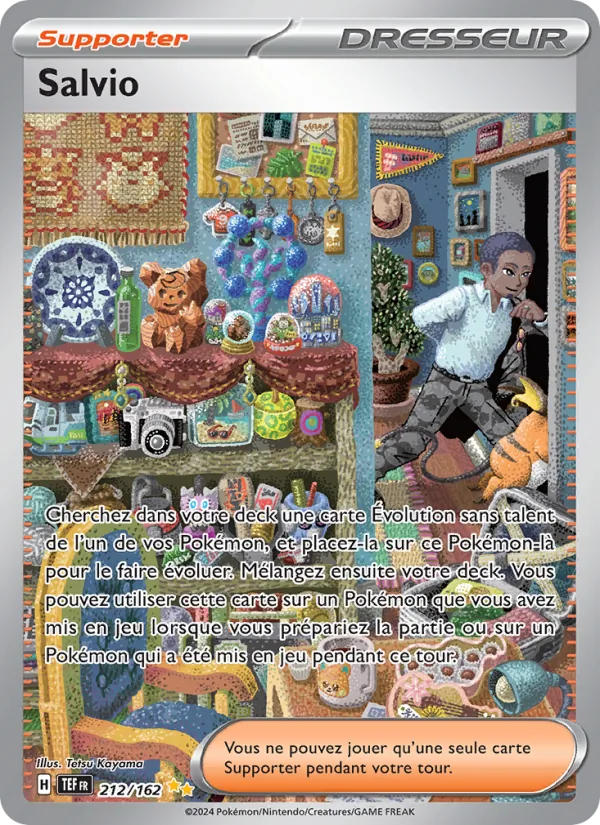 Carte Pokémon Salvio 212/162 de l'extension Forces Temporelles