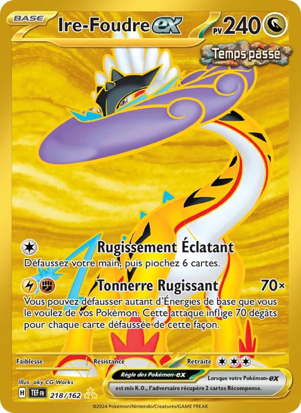 Carte Pokémon Ire-Foudre-ex 218/162 de l'extension Forces Temporelles