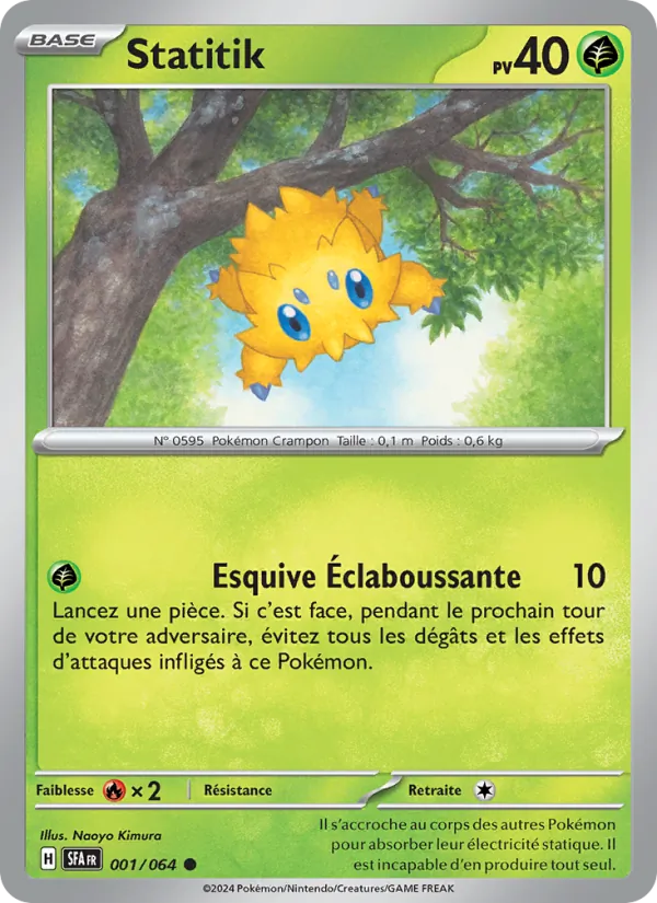 Carte Pokémon Statitik 001/64 de l'extension Fable Nébuleuse