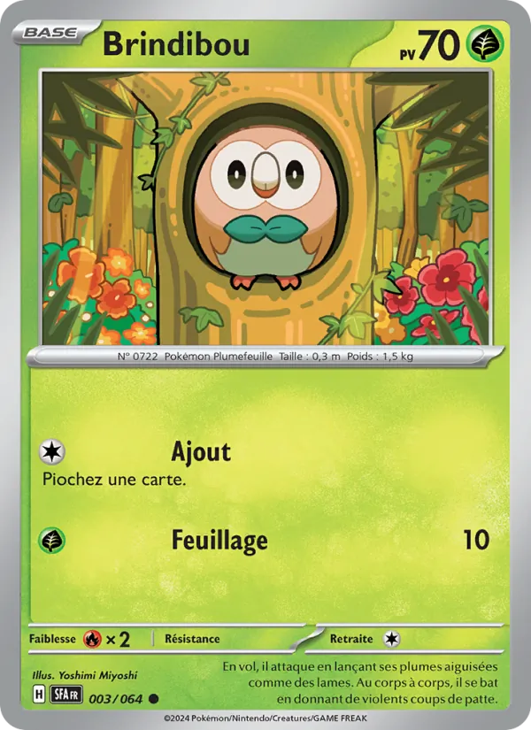 Carte Pokémon Brindibou 003/64 de l'extension Fable Nébuleuse