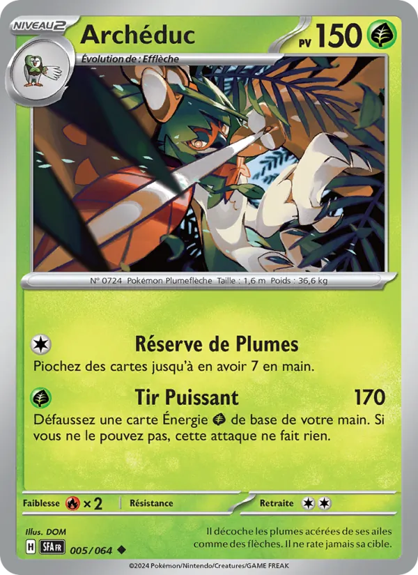 Carte Pokémon Archéduc 005/64 de l'extension Fable Nébuleuse