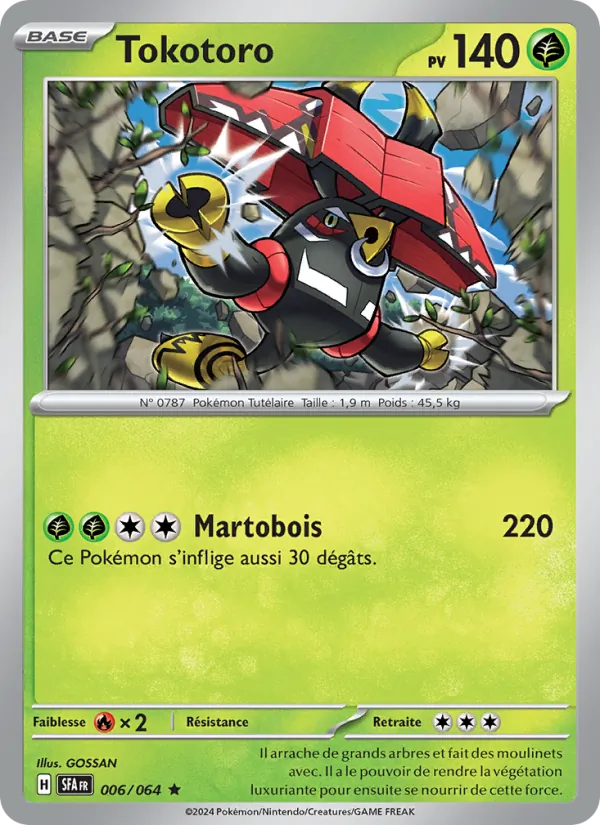 Carte Pokémon Tokotoro 006/64 de l'extension Fable Nébuleuse