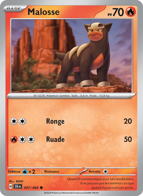 Carte Pokémon Malosse 007/64 de l'extension Fable Nébuleuse