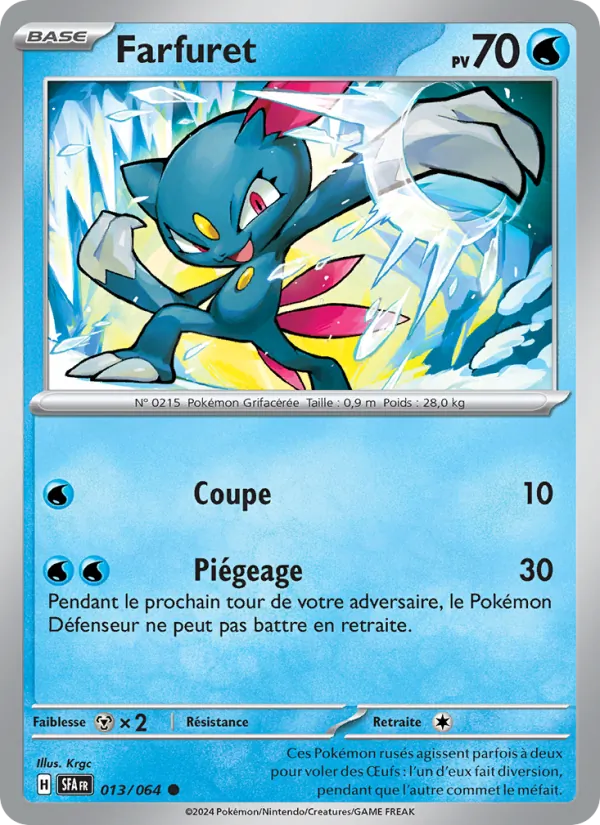 Carte Pokémon Farfuret 013/64 de l'extension Fable Nébuleuse