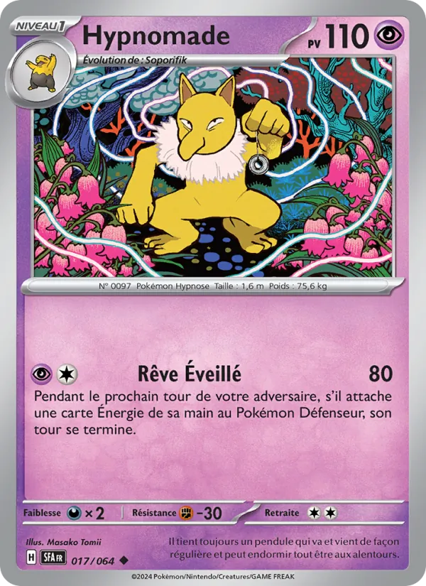 Carte Pokémon Hypnomade 017/64 de l'extension Fable Nébuleuse