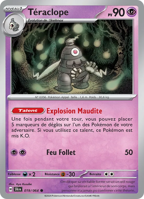 Carte Pokémon Téraclope 019/64 de l'extension Fable Nébuleuse