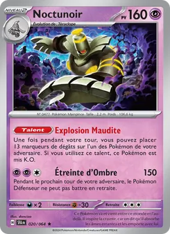 Carte Pokémon Noctunoir 020