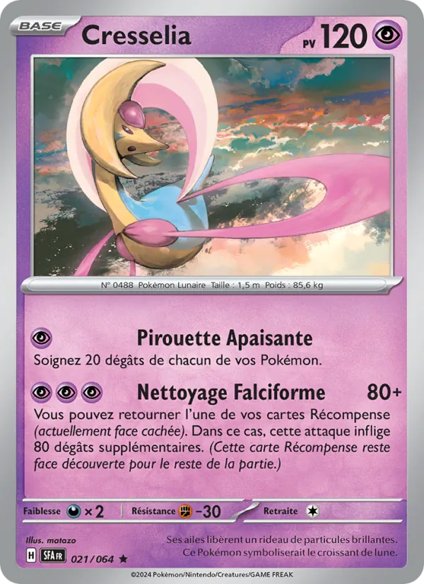 Carte Pokémon Cresselia 021/64 de l'extension Fable Nébuleuse