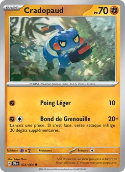 Carte Pokémon Cradopaud 023