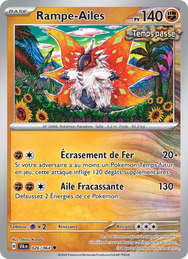 Carte Pokémon Rampe-Ailes 026/64 de l'extension Fable Nébuleuse