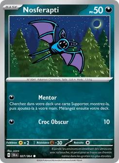 Carte Pokémon Nosferapti 027 — Fable Nébuleuse