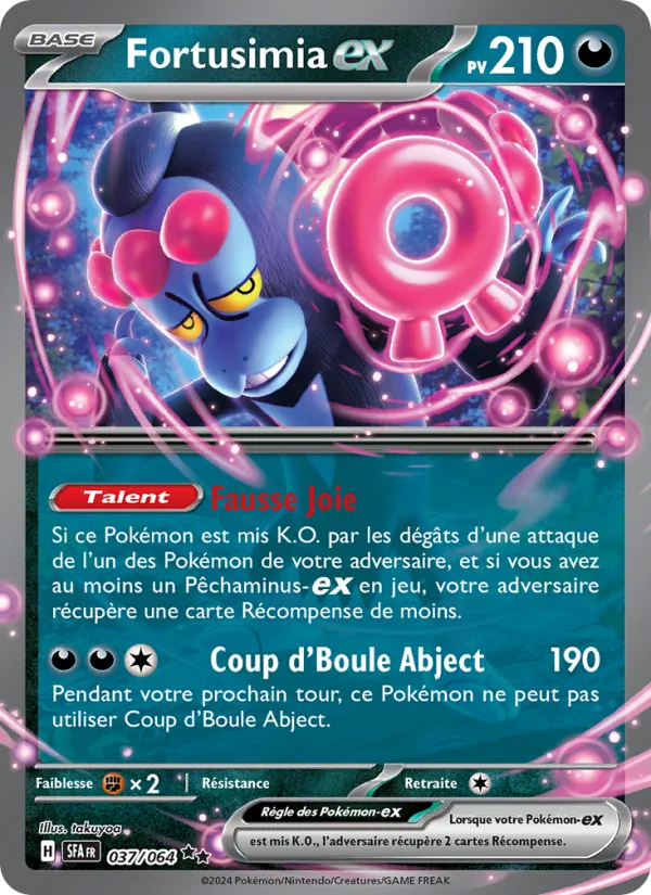 Carte Pokémon Fortusimia-ex 037/64 de l'extension Fable Nébuleuse