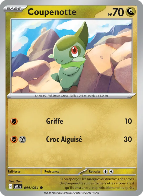 Carte Pokémon Coupenotte 044/64 de l'extension Fable Nébuleuse