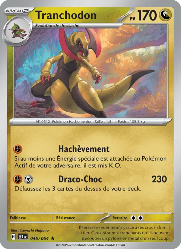Carte Pokémon Tranchodon 046/64 de l'extension Fable Nébuleuse
